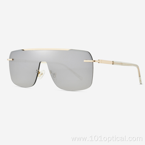 Square Shield Metal Men's Sunglasses